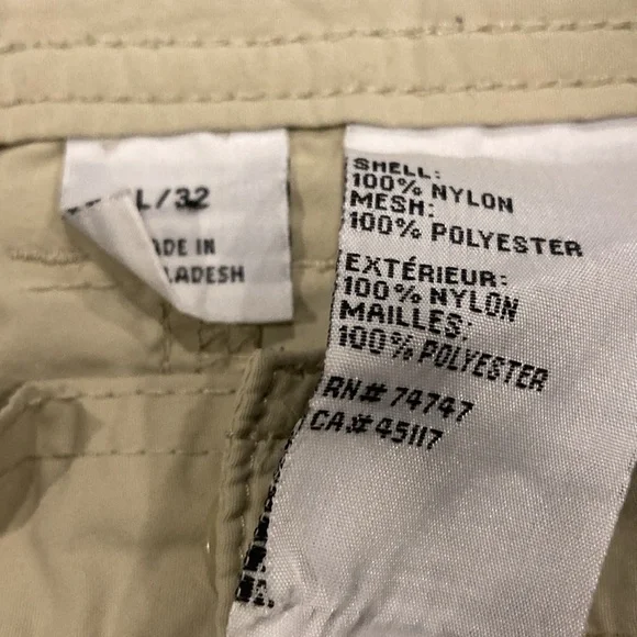 Men world wide sportsman convertible cargo pants khaki size L/32 - Picture 3 of 7